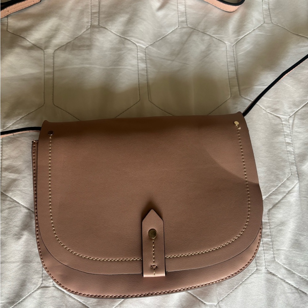 Market & Spruce Pink Leather Crossbody Bag